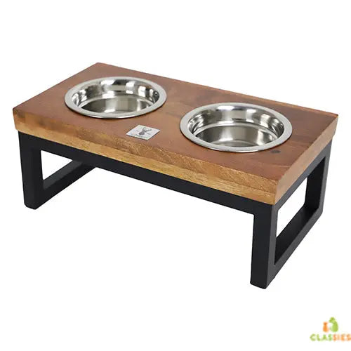 Boony Est 1941 Dinnerset Hout met Metalen Frame - Verhoogde Dubbele Voer en Drinkbak - Verkrijgbaar in 4 maten Zoemshop