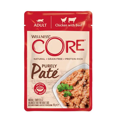 Wellness Core kattenvoer - pate Purely natte voeding 85 gram Classies
