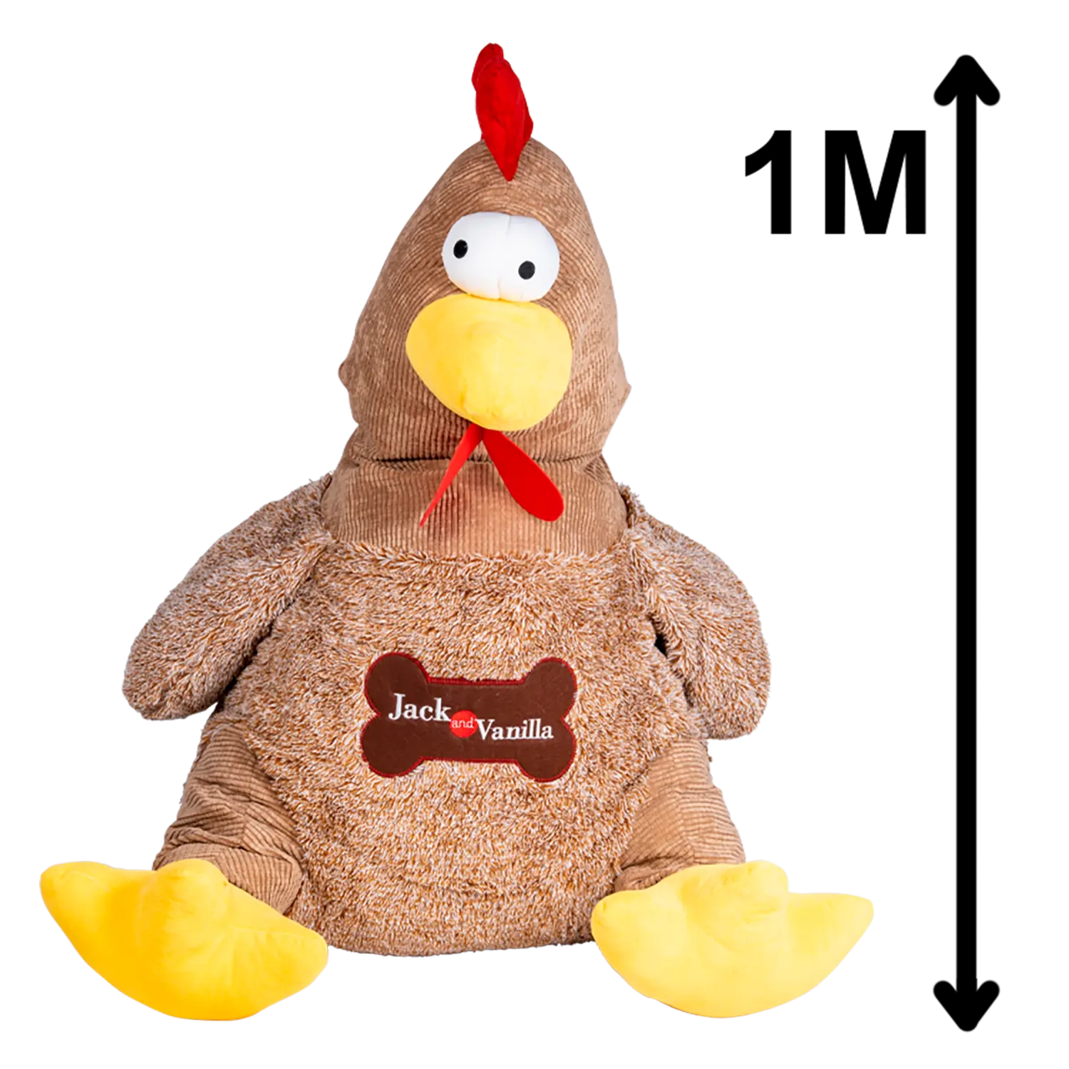 Jack And Vanilla - Speeltjes - Jv Velveties Haan Bruin - 1 meter groot Classies
