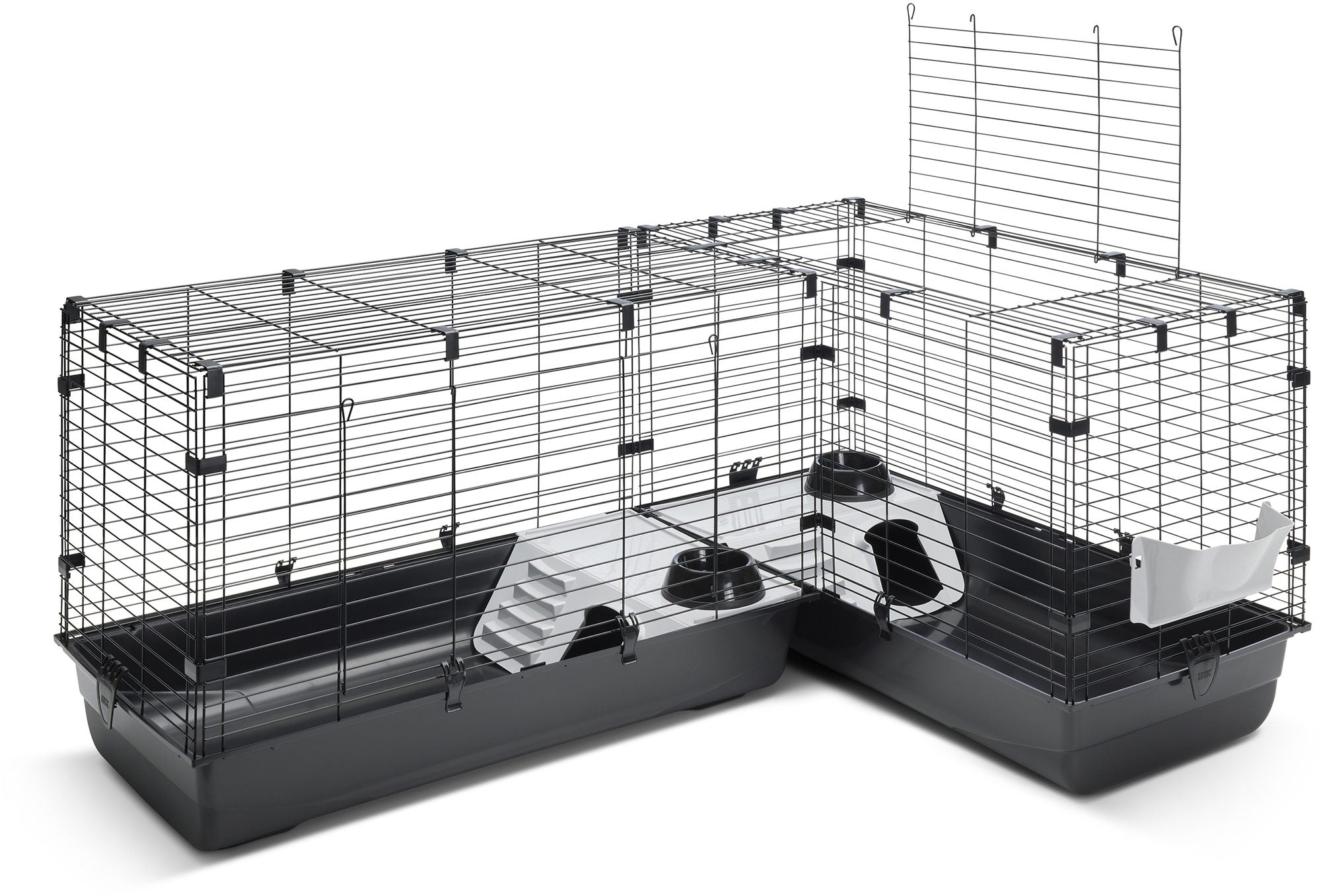 Knaagdierenkooi cubix corner knock down 146/100 x 50 x 63 cm Classies
