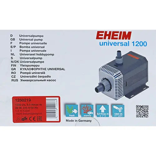 Eheim universele pomp - 300 - 600 - 1200 - 2400 l/uur Classies