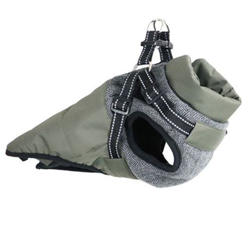 Hondenjas + tuig Alpine - navy blauw - navy army