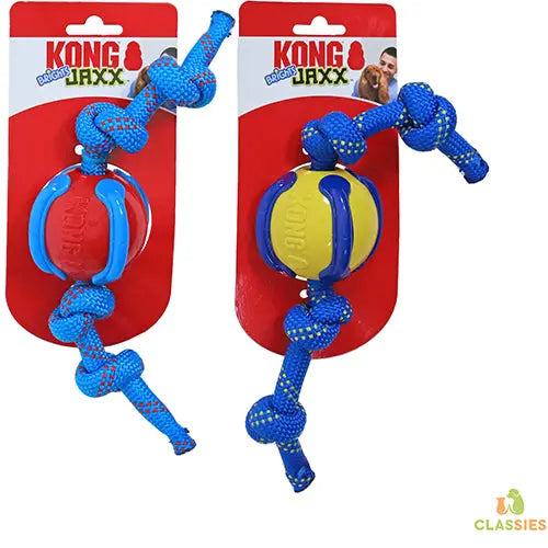 Kong Jaxx Brights Ball + Touw Assorti Classies
