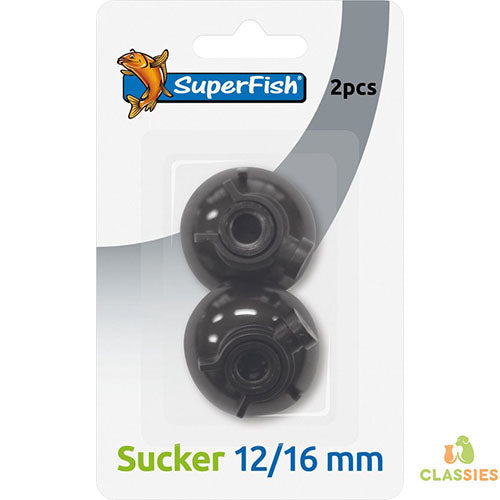 Superfish Aquarium Toebehoren - Zuignap met klem - 12/16 mm - 2 stuks Classies