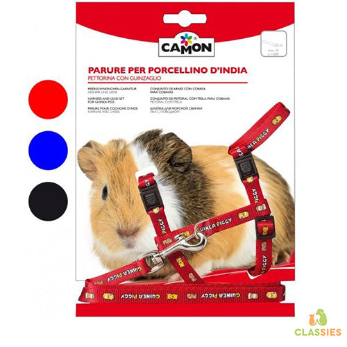 Camon Harnas voor cavia met lijn 10 mm x 120 cm Classies