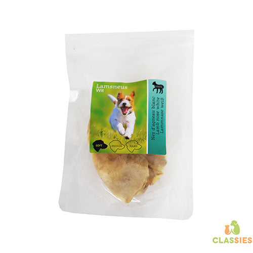 Natuurlijke Snack Lam - Lamsneus Wit - 3 stuks Classies