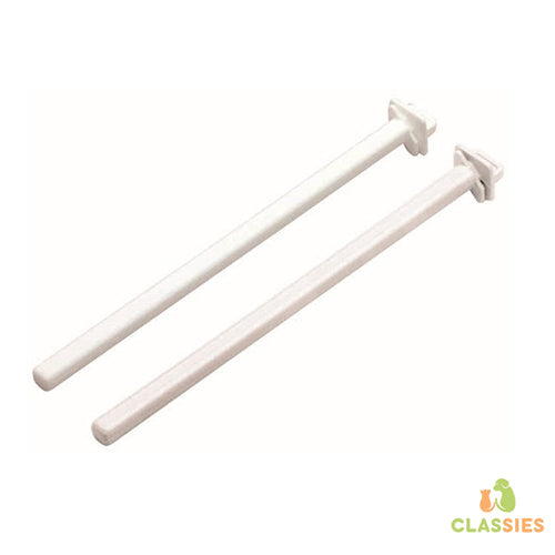 Zitstok plastic wit en gekleurd 18 - 22 cm Classies