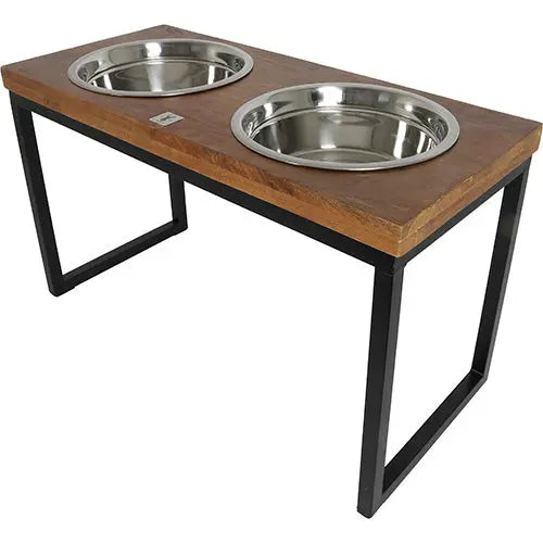 Boony Est 1941 Dinnerset Hout met Metalen Frame - Verhoogde Dubbele Voer en Drinkbak - Verkrijgbaar in 4 maten Zoemshop