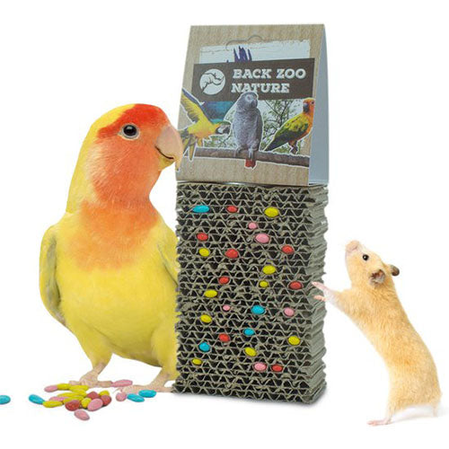 Back Zoo Nature Cardboard Treat Block - Speelgoed voor Knaagdieren of Vogels - 8x2x12 cm Classies