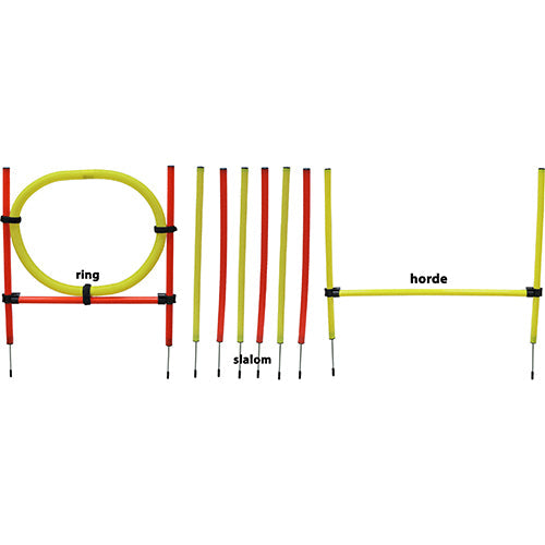 Agility-set 6x stok 1x springring en 1x agility-horde Classies
