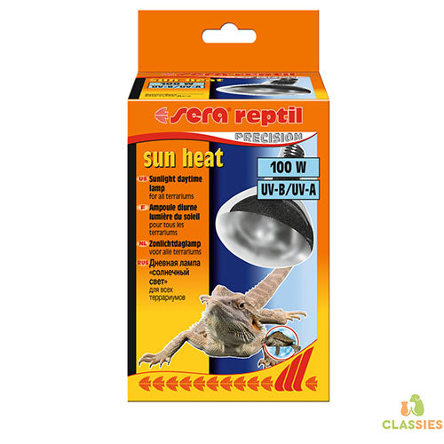 sera reptil sun heat 100 Watt Sonnenlicht-Tageslichtlampe für Terrarien