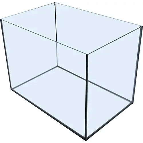 Aquarium gelijmd met zwarte kit in verschillende maten Classies