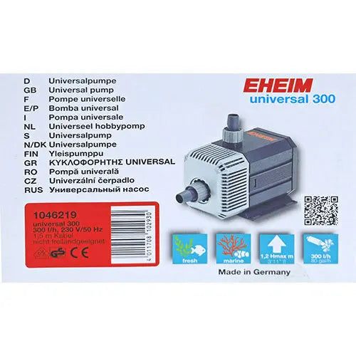 Eheim universele pomp - 300 - 600 - 1200 - 2400 l/uur Classies