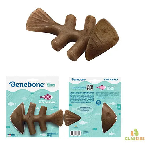 Benebone - fishbone - knaagspeelgoed kleine tot grote hond - 4 maten Classies