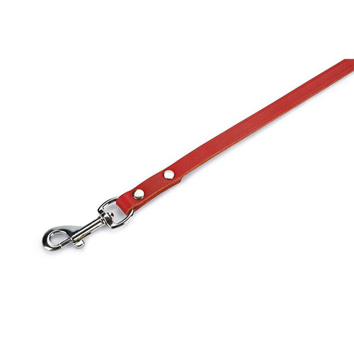 Beeztees Geniet Leren Hondenriem - Rood - 100 cm x 16 mm Classies