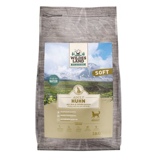 Wildes Land Dog - SOFT - kip met rijst 5 kg - half natvoer