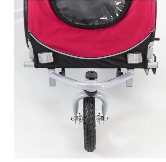 Trixie Fietskar - Hondenfietskar - Zwart Rood 53x60x60/117 Cm Tot 15 Kg Small Classies