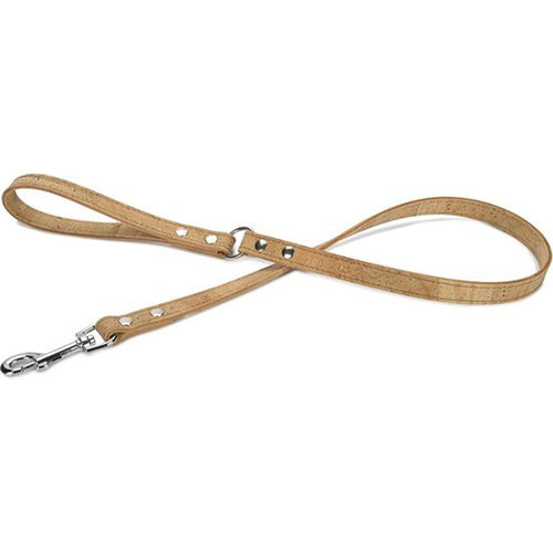 Beeztees Cork Leren Hondenriem - Naturel - 100 cm x 18 mm Classies