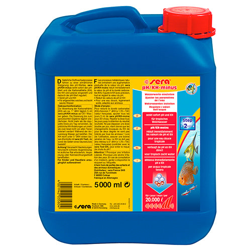 sera pH/KH-minus 100 - 250 - 500 - 2500 - 5000 ml