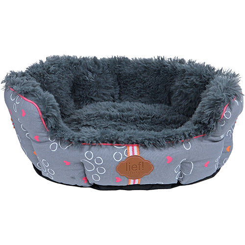 Lief honden - kattenmand - girls - roze - grijs Classies
