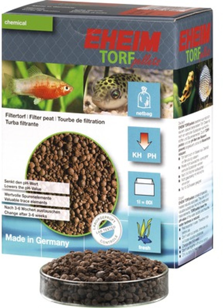 Eheim Torf pellets met perlonzak 1 liter Classies