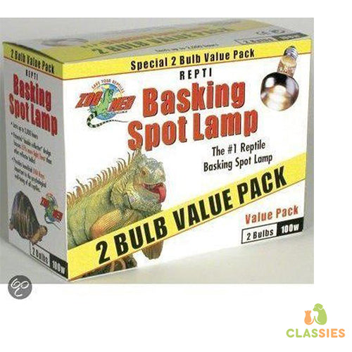 Zoomed basking spot lamp value pack 2x - 40 - 60 - 100 watt