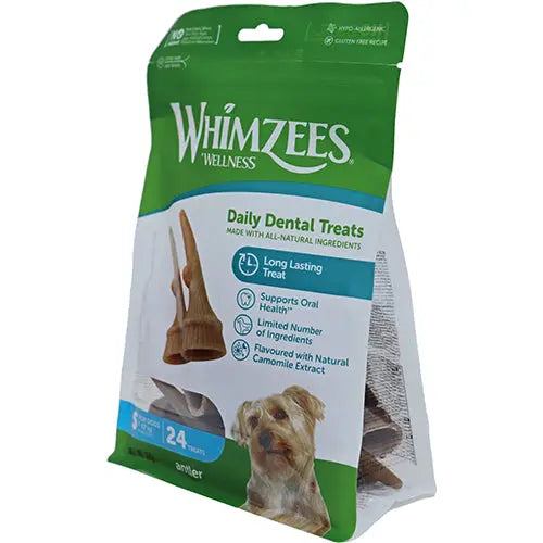 Whimzees vegan snack antler in zak Classies