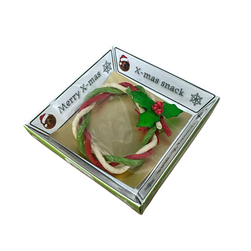 Knabbersnack in Form eines Weihnachtskranzes 10 cm - pro 3 Stück