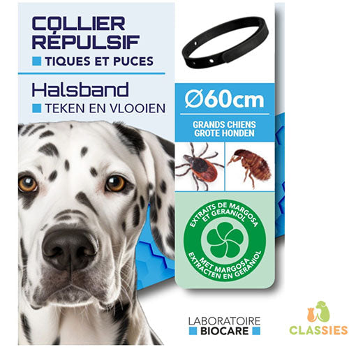 Anti vlooien en teken halsband 50 - 60 cm Classies