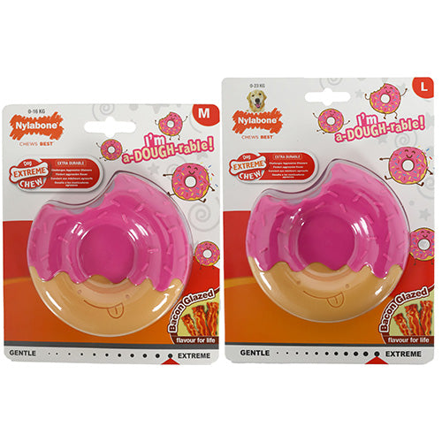 Nylabone Extreme Chew Donut Glaze Bacon - Verkrijgbaar in M en L 2ee89c-2