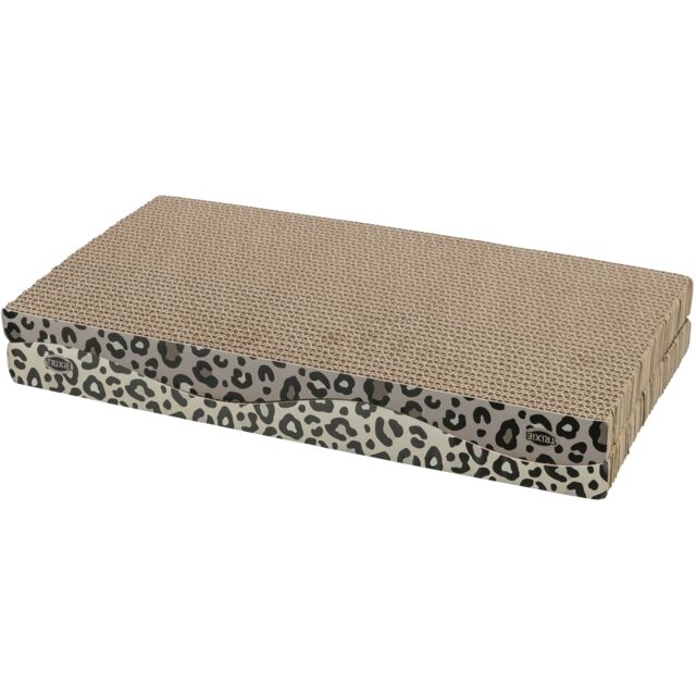 Trixie krabplank leopatroon karton met kattenkruid 44 x 6 x 25 cm - 2 stuks