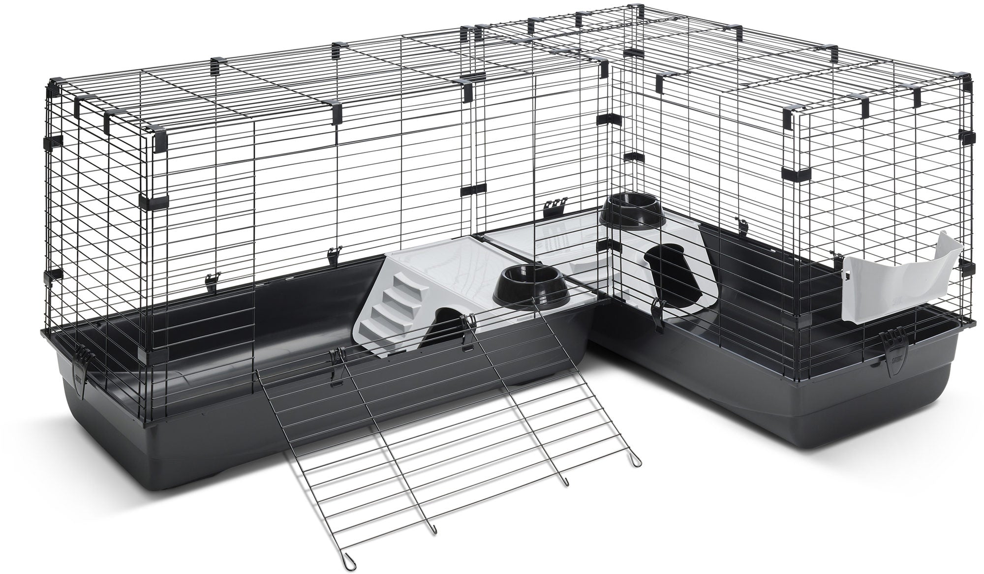 Knaagdierenkooi cubix corner knock down 146/100 x 50 x 63 cm Classies