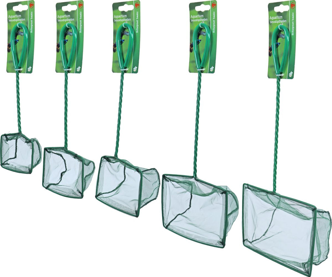 Aquarium Visnetje - Schepnet - Nylon - Kleur: Groen - 12,5 cm