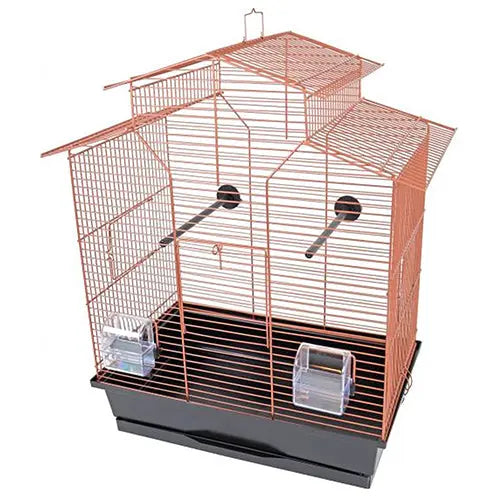 Interzoo Vogelkooi Iza 2 - 51 x 30 x 60,5 cm grijs - koper/zwart - zwart/beige Classies