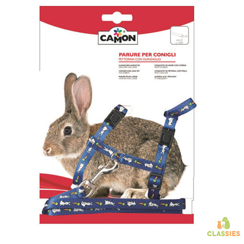 Camon Harnas voor konijn met lijn 10 mm x 120 cm Classies
