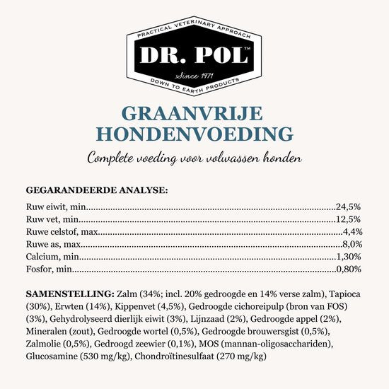 Dr Pol graanvrij zalm - probiotica - 2 - 10 kg