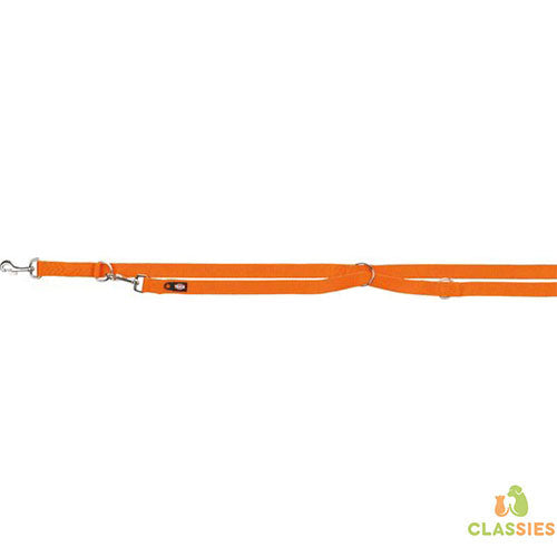Trixie Premium Verstelbare Hondenriem - Papaya Oranje - Lengte: 2 m - Breedte: 1 cm