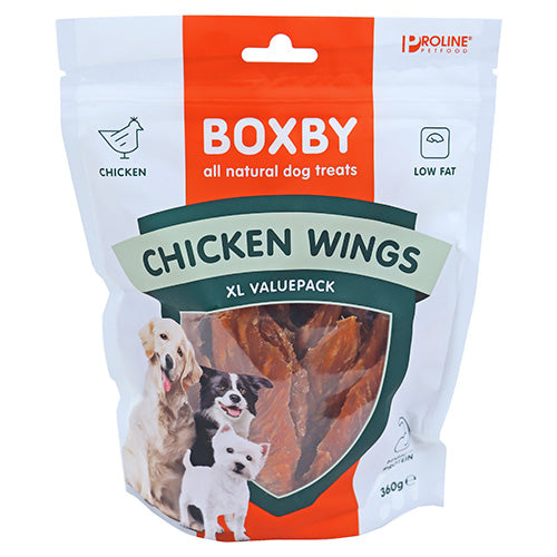 Proline Boxby Chicken Wings Hundesnack - Huhn - 360 g - XL Vorteilspackung