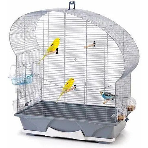Vogelkooi Ellipse grijs - 70 x 38 x 75 cm Zoemshop