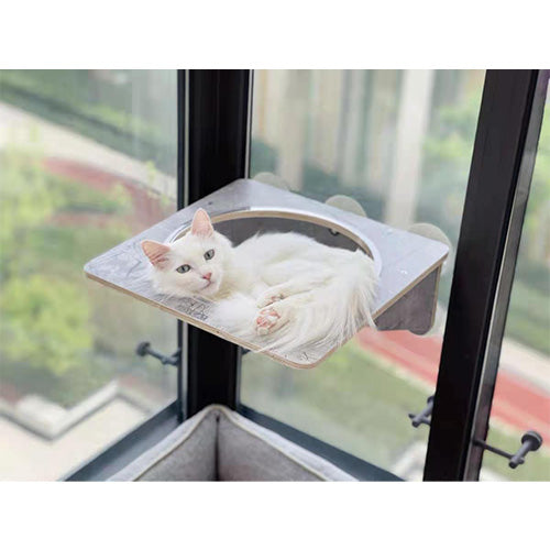 Katten Hangmat Raambed - Transparante Kunststof Bak - 40x40x15 cm Classies