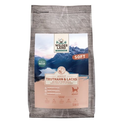 Wildes Land Dog - SOFT - Zalm en kalkoen met rijst - half natvoer