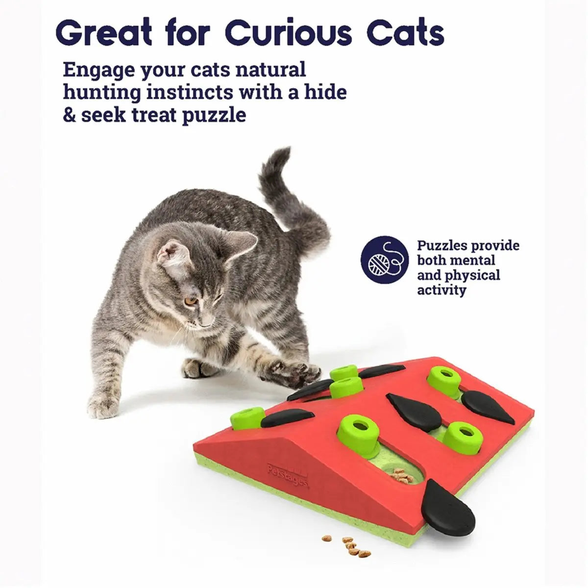 Petstages Melon Madness - Interactieve puzzel vulbaar met snacks voor katten Classies