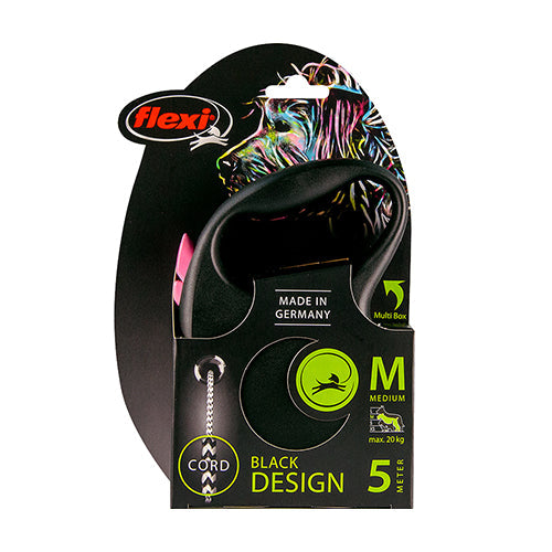 Flexi rollijn Black Design koord 5 meter Classies