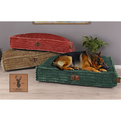 Boony est1941 Hondenkussen orthopedisch Pink velvet - fluweel groen Zoemshop