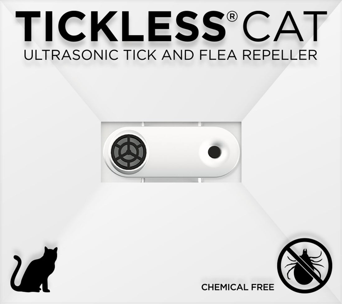 TICKLESS Teek En Vlo Afweer MINI KAT - WIT (oplaadbare versie die extra lang meegaat)
