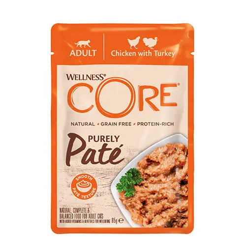 Wellness Core kattenvoer - pate Purely natte voeding 85 gram Classies