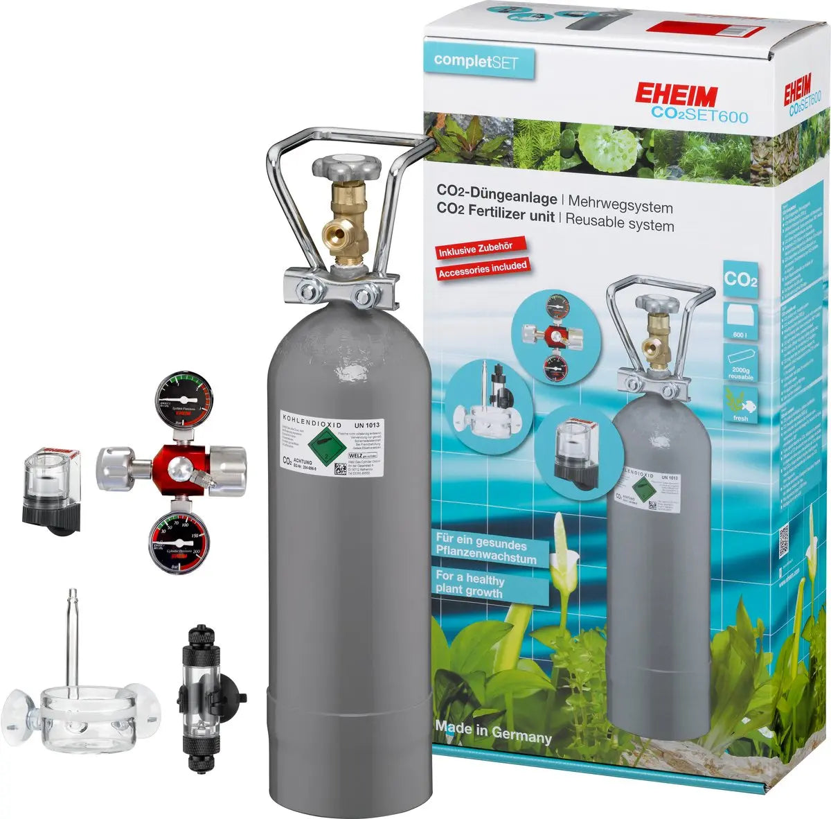 Eheim CO2 600 - Hervulbare CO2 Fles - Set Classies