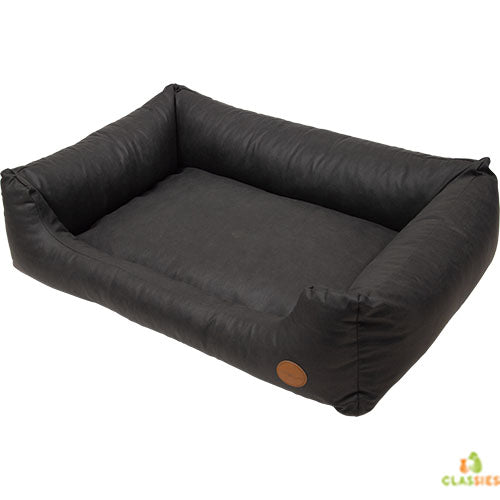 Jack and Vanilla Timeless Classy Sofa – Kunstleder – Schwarz – 3 Größen
