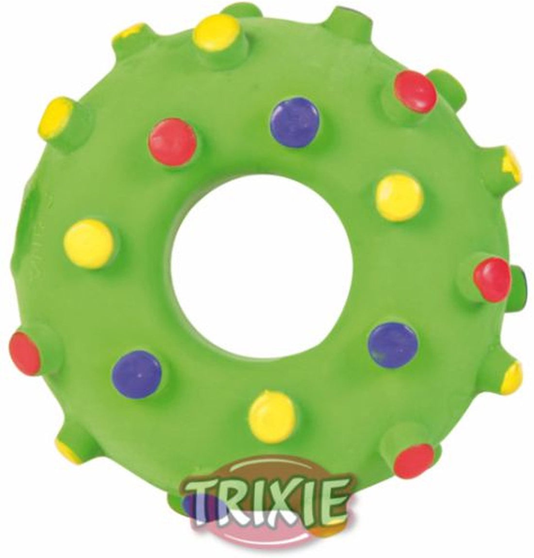 Trixie junior speelgoed mini ring latex assorti - 8 cm