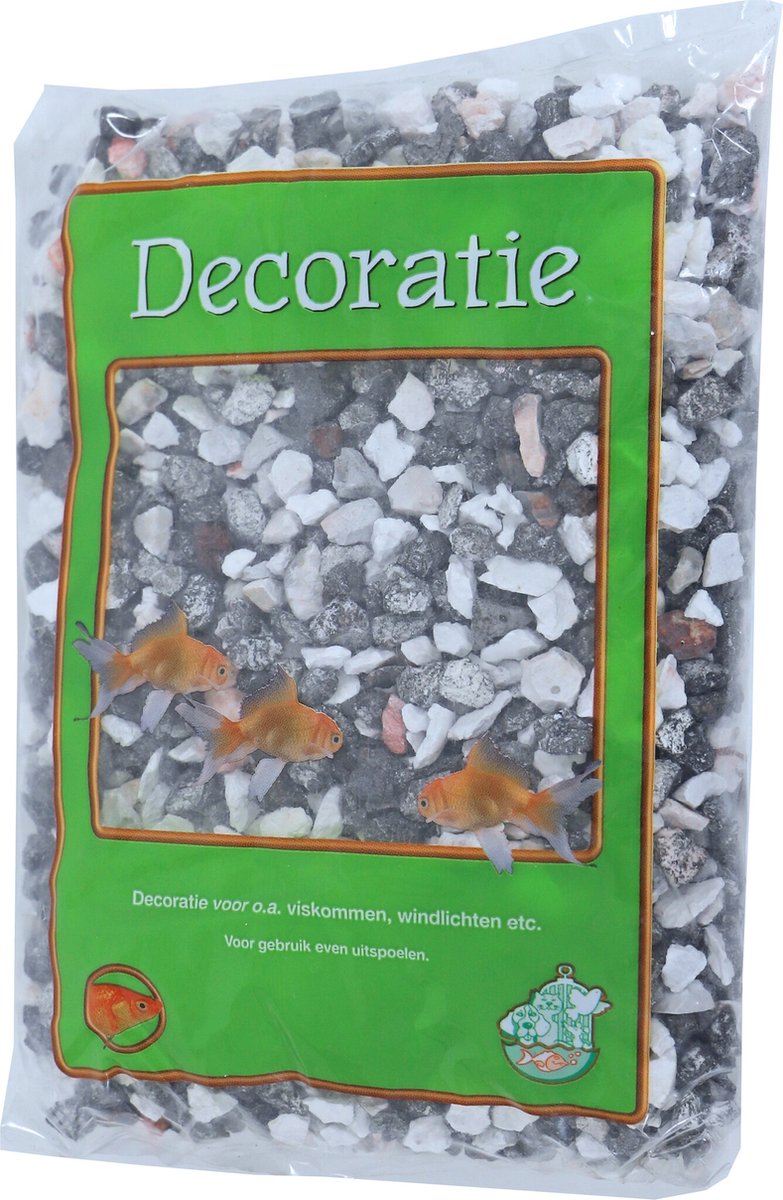 Boon Aqua Deco split mix zwart/wit/grijs, per 3 zakjes 0,9 kg
